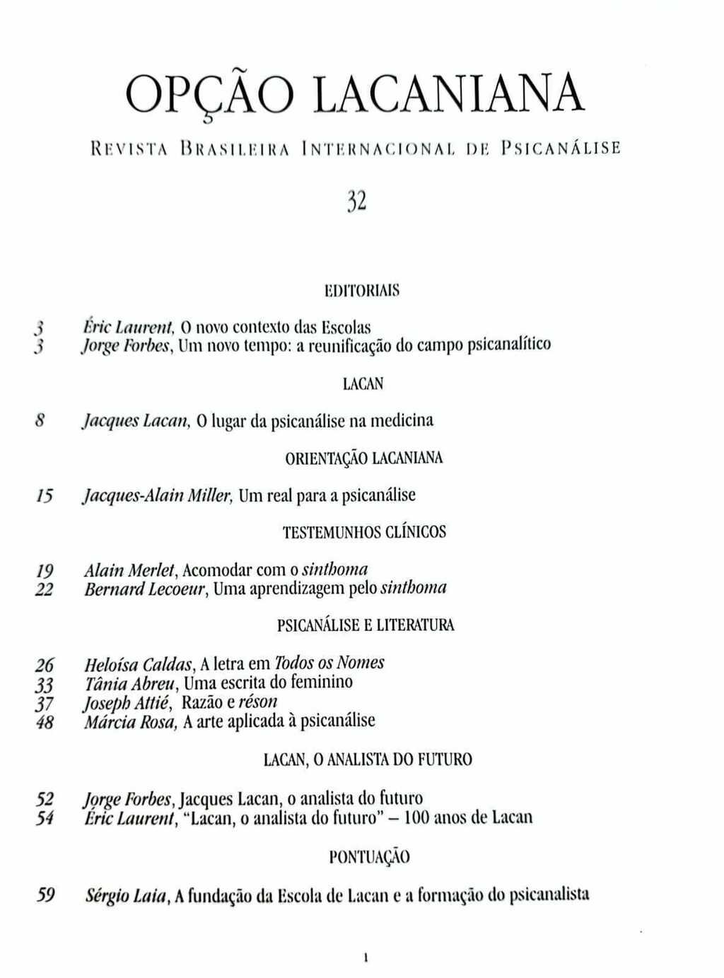 Imagem de OPÇÃO LACANIANA 32