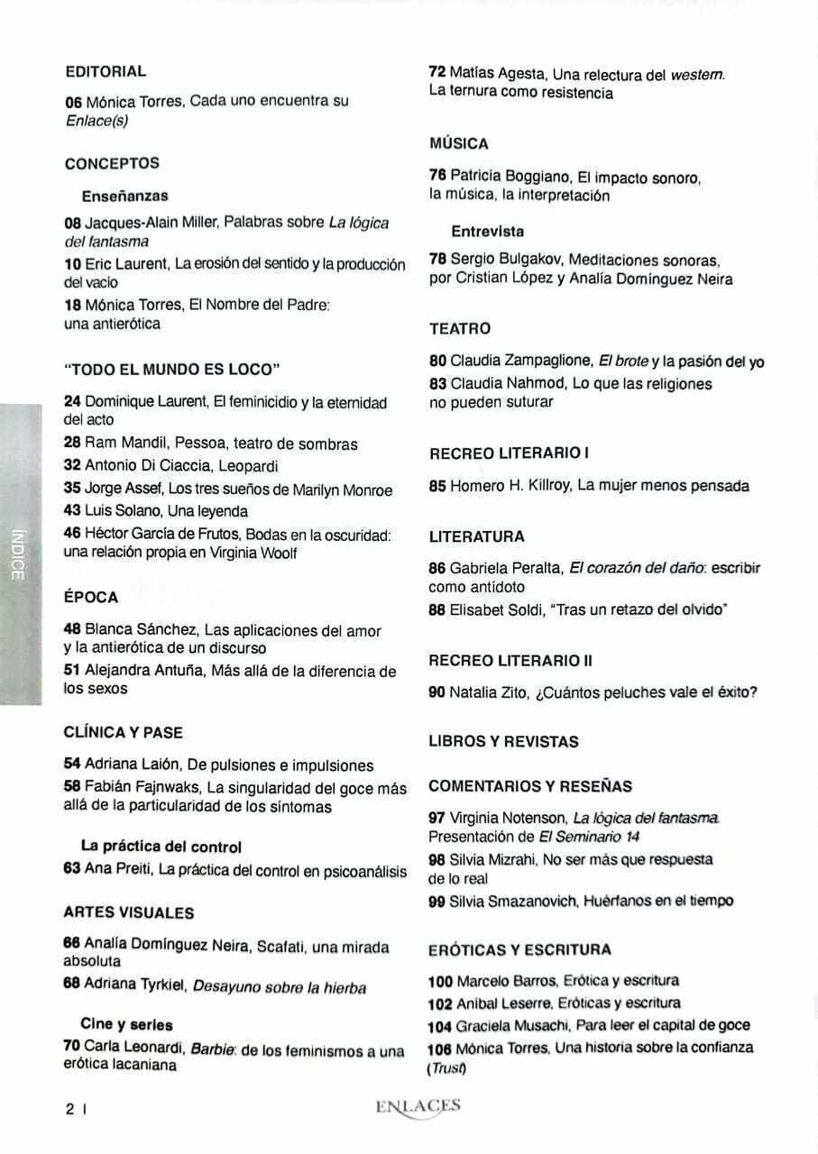 Imagem de ENLACES 30 - PSICOANÁLISIS Y CULTURA