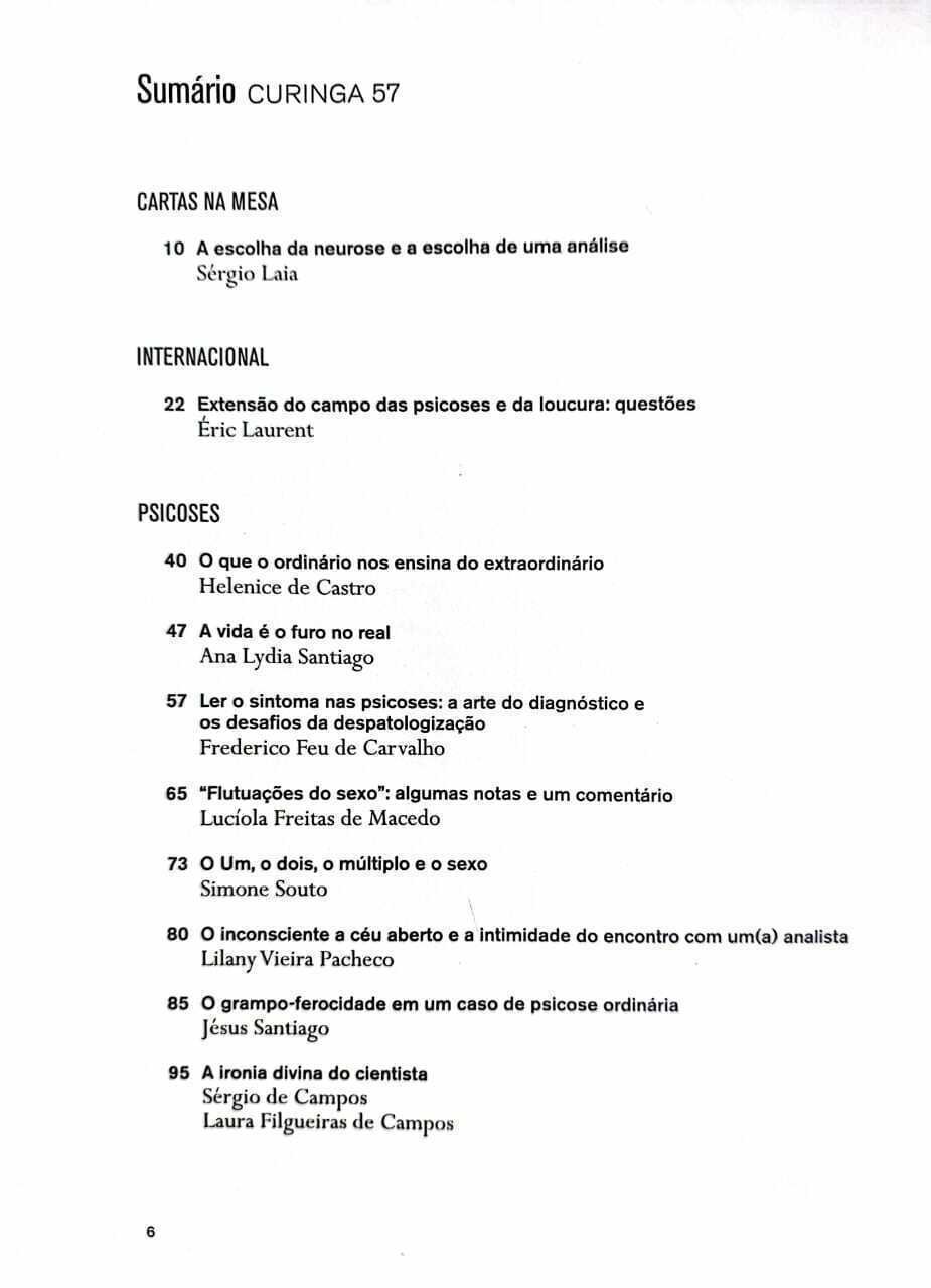 Imagem de CURINGA 57 - O QUE ENSINAM AS PSICOSES