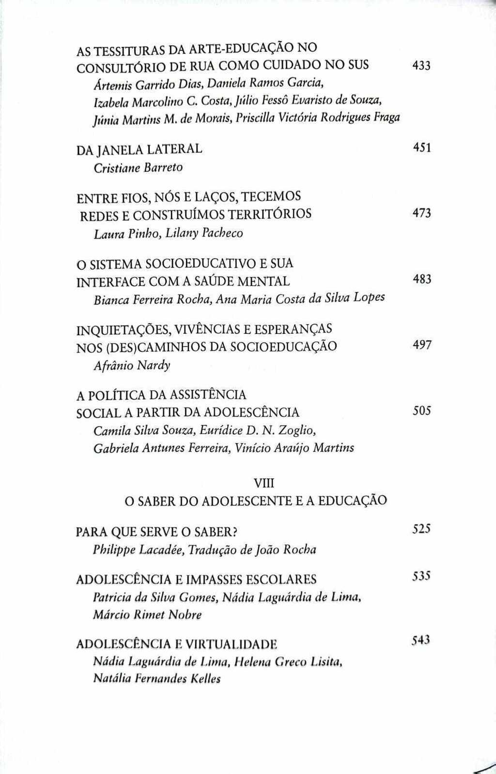 Imagem de JANELA DA ESCUTA O ADOLESCENTE ESPECIALISTA DE SI E A TESSITURA DE UMA REDE SOB MEDIDA