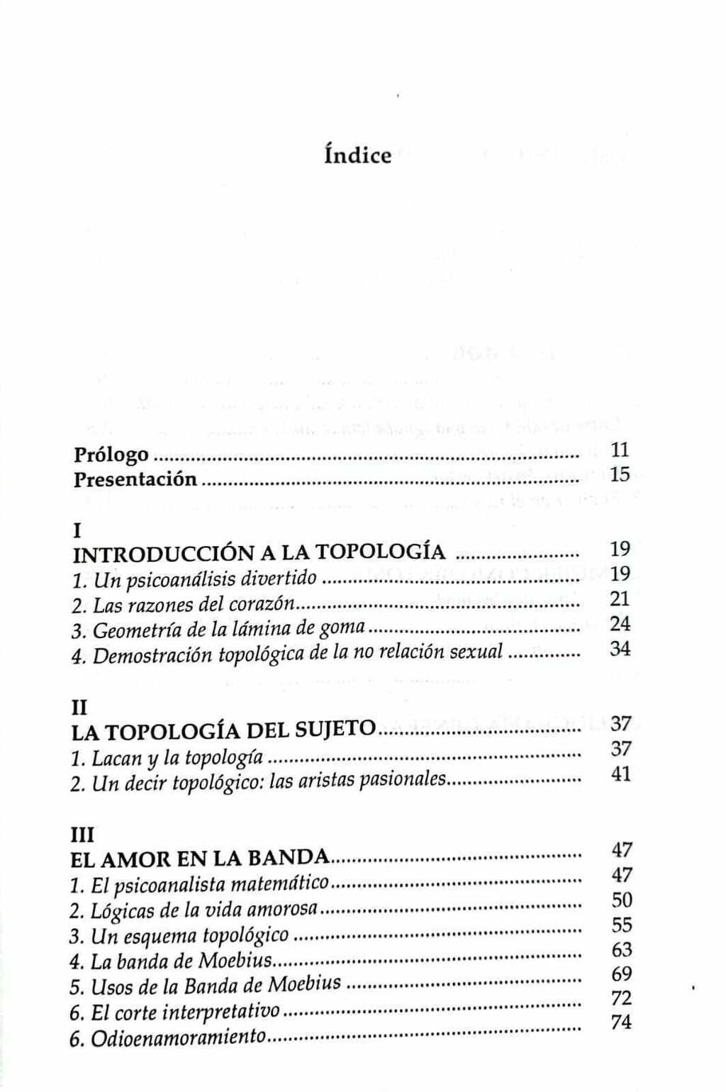 Imagem de TOPOLOGÍA DEL AMOR
