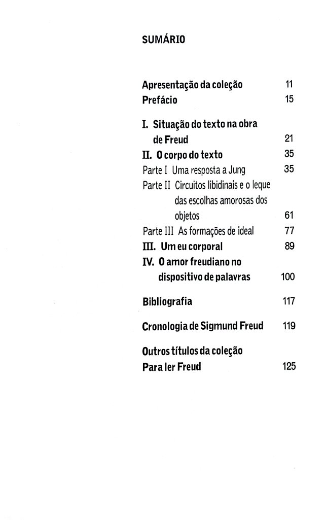 Imagem de INTRODUÇÃO AO NARCISISMO - O AMOR DE SI