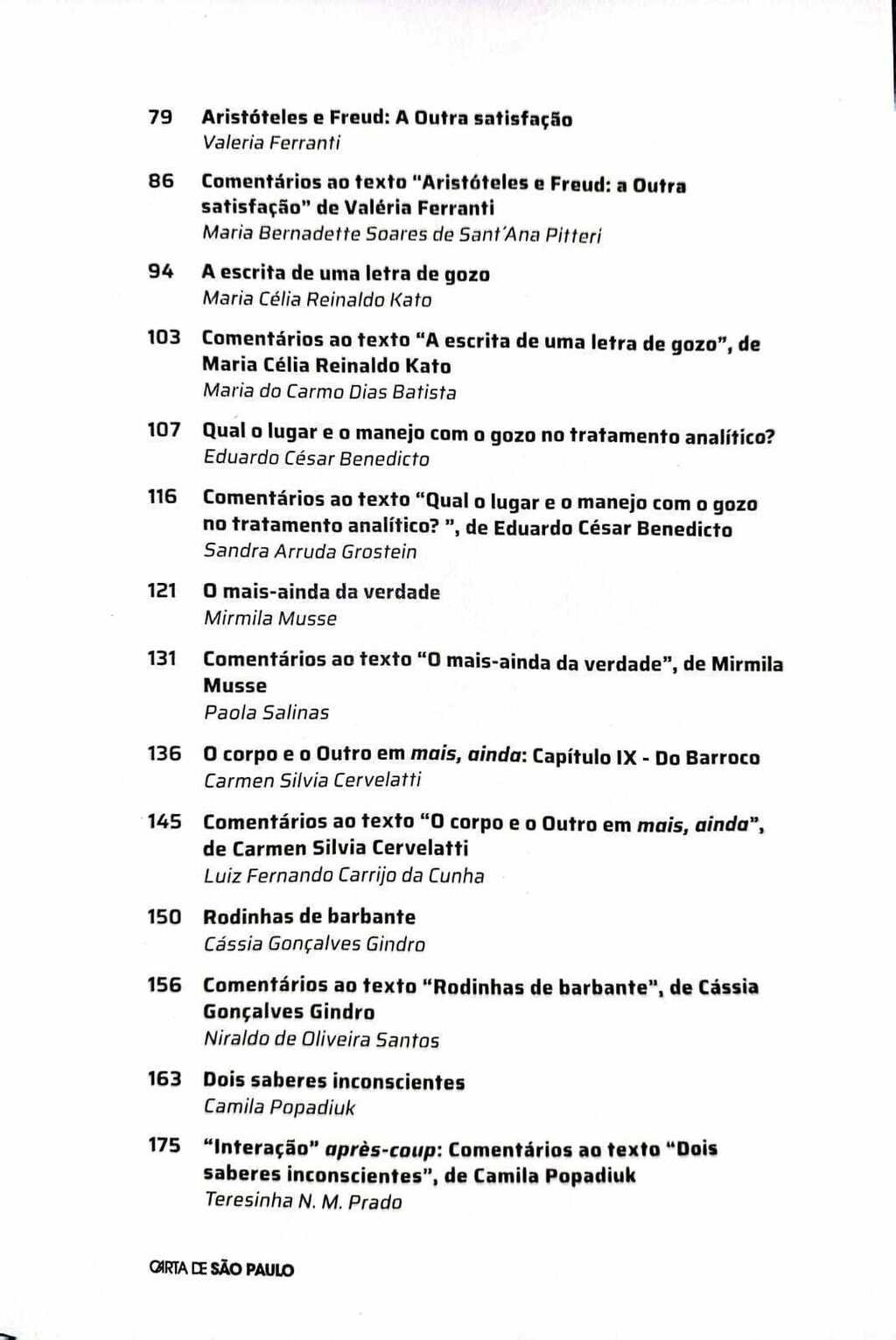 Imagem de CARTA DE SÃO PAULO - ANO 29 N°2 NOVEMBRO 2022 (EDIÇÃO ESPECIAL)