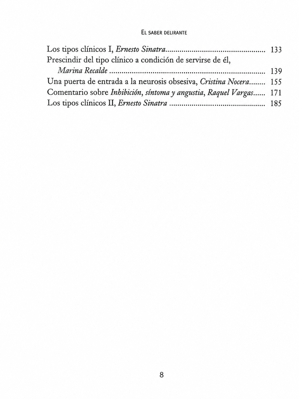 Imagem de EL SABER DELIRANTE: 1