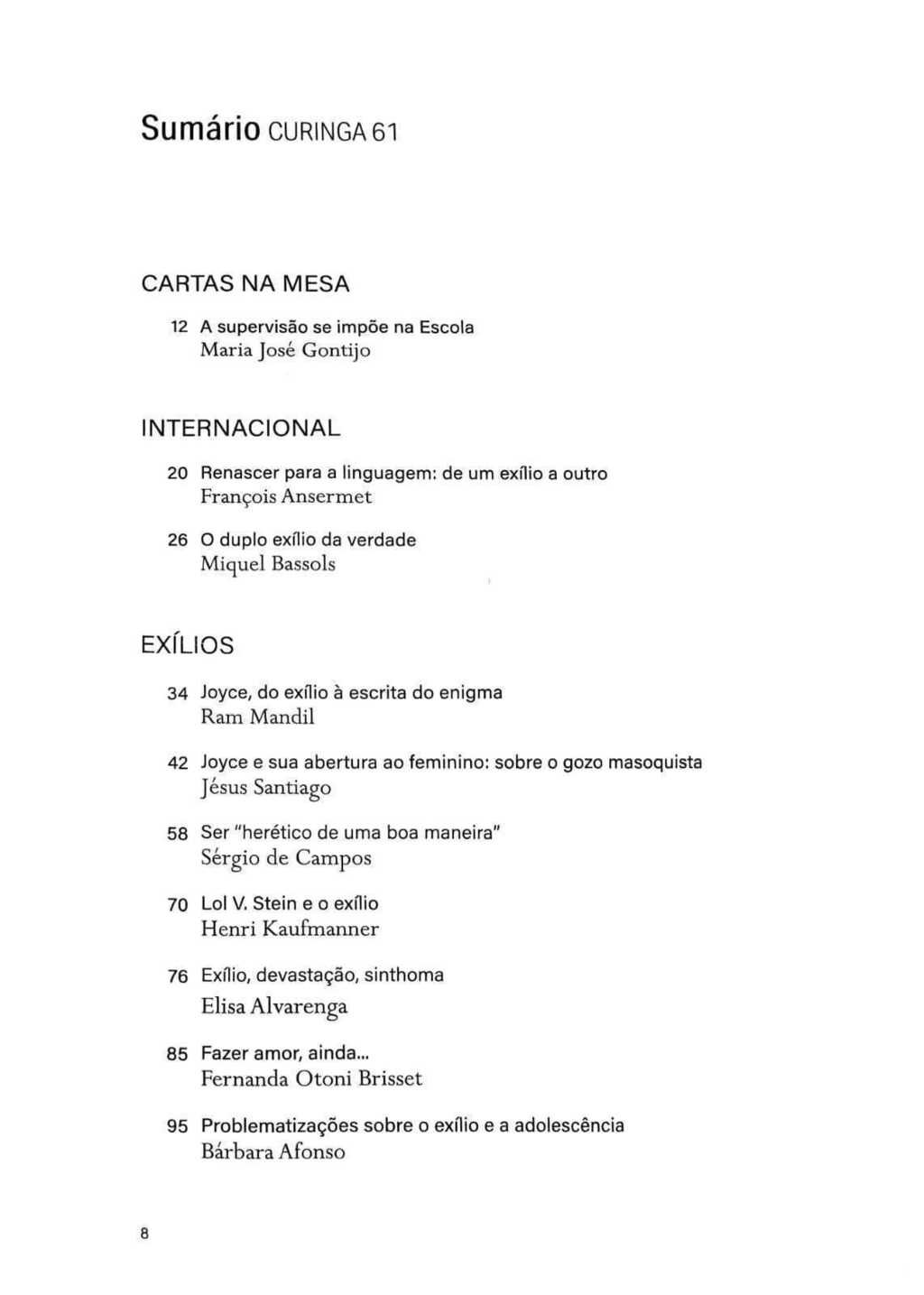 Imagem de CURINGA 61 - EXÍLIOS